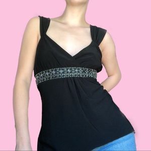 White House Black Market Y2K Wrap Tank Top